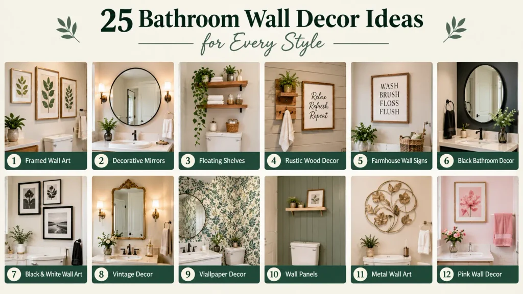 25 Bathroom Wall Decor Ideas for Every Style