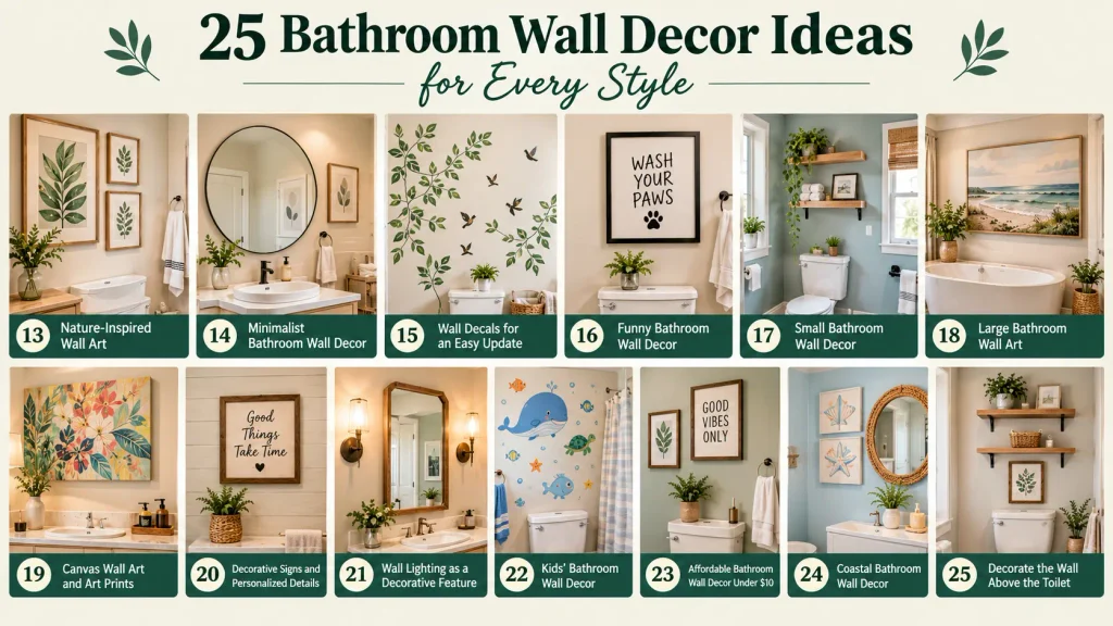 Bathroom Wall Decor Ideas for Every Style