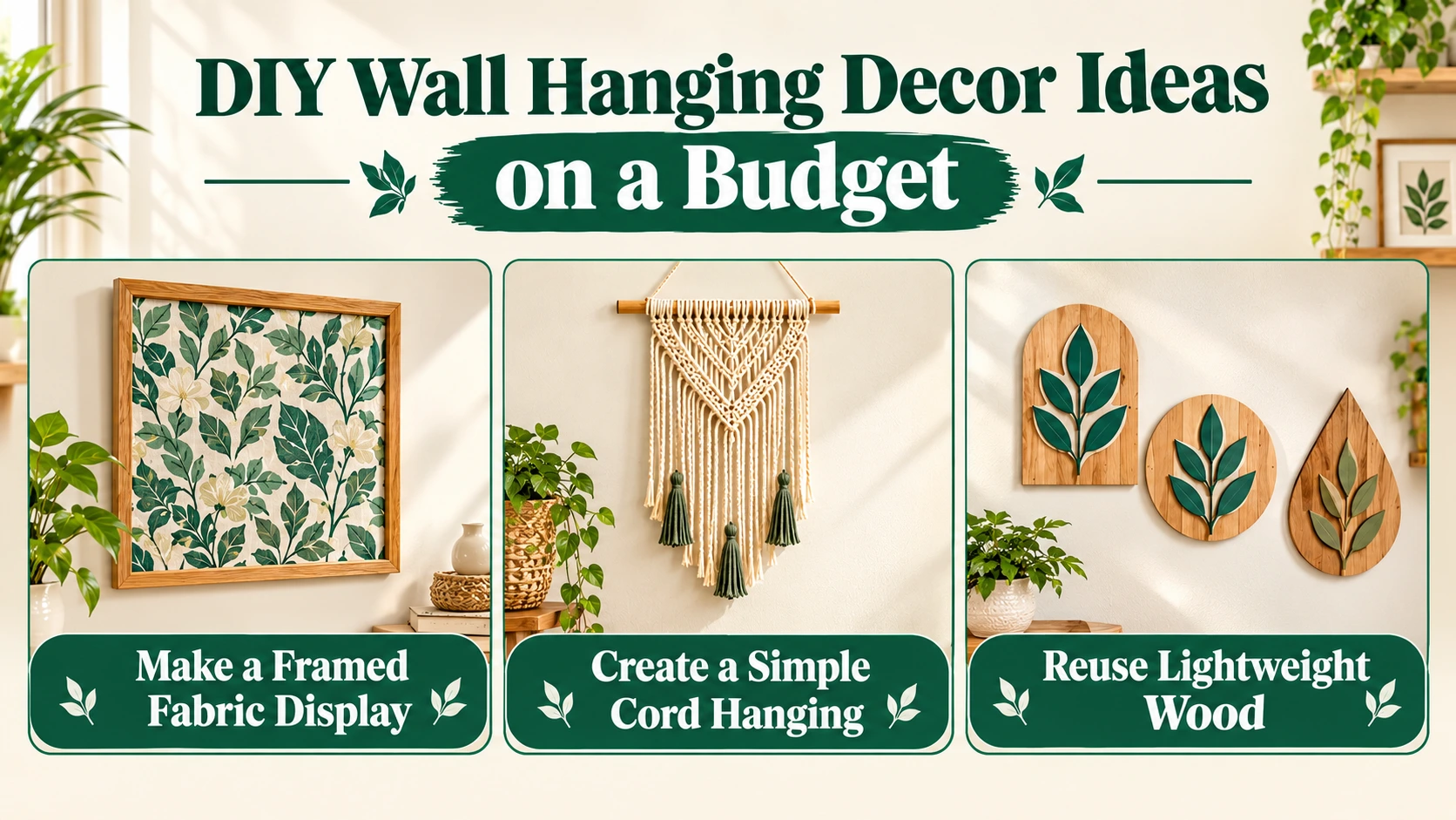 DIY Wall Hanging Decor Ideas on a Budget