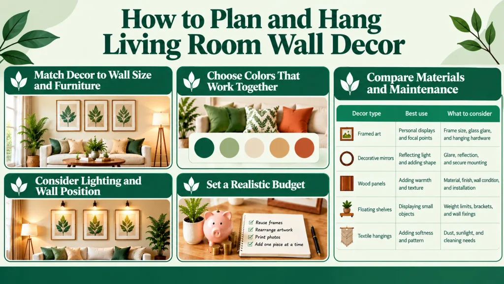 How to Plan and Hang Living Room Wall Decor