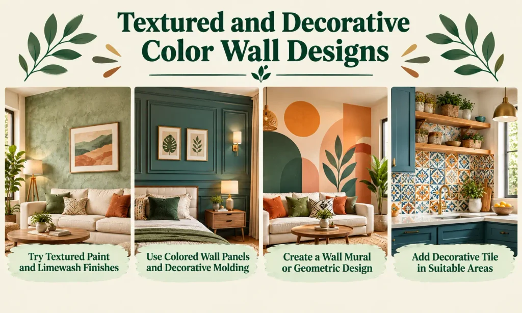 Textured and Decorative Color Wall Designs