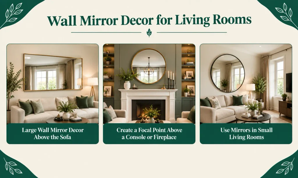 Wall Mirror Decor for Living Rooms