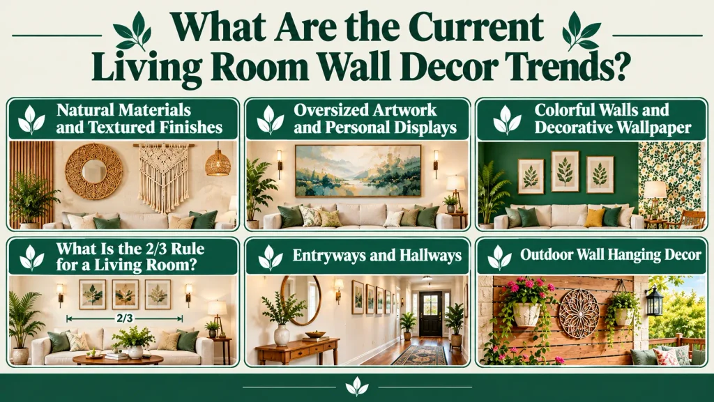 What Are the Current Living Room Wall Decor Trends